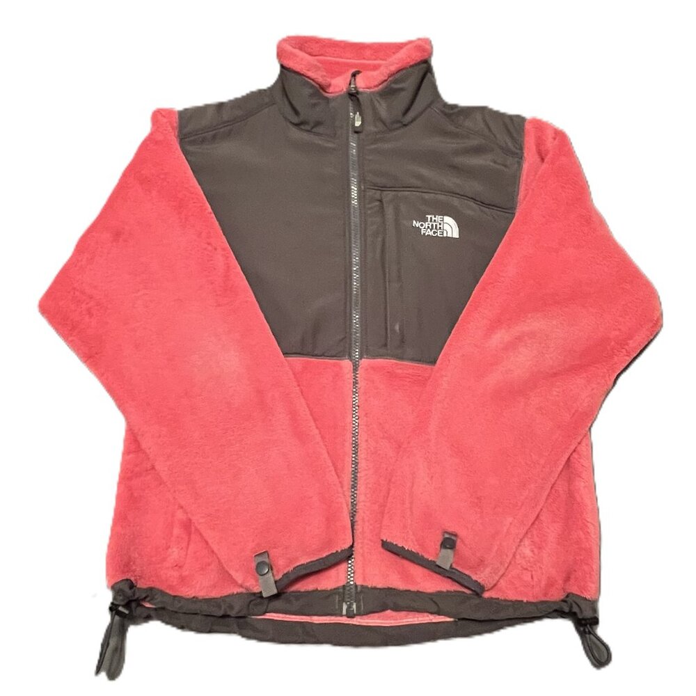 Y2K The North Face Two-tone Pink/Gray Fleece Jacket, Gorpcore, Women's Small